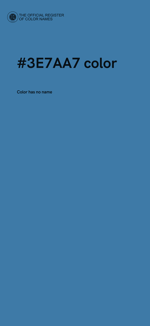 #3E7AA7 color image