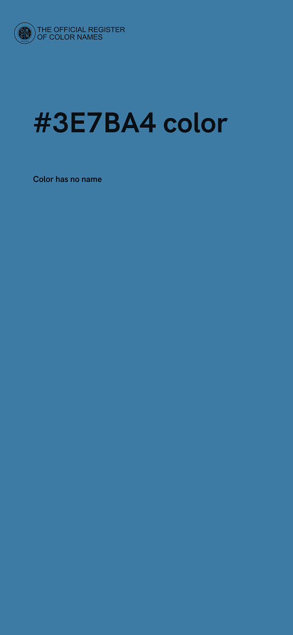#3E7BA4 color image