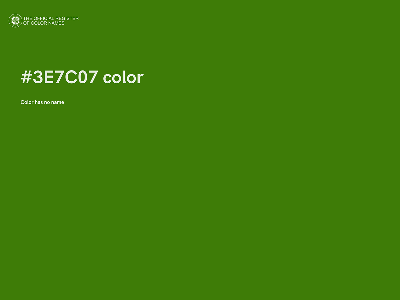 #3E7C07 color image