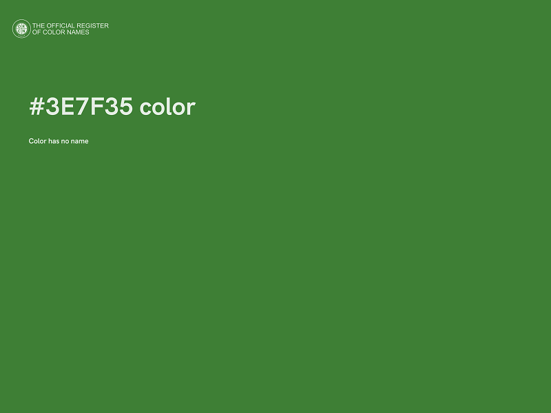 #3E7F35 color image