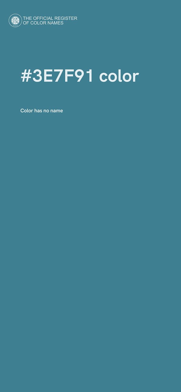 #3E7F91 color image