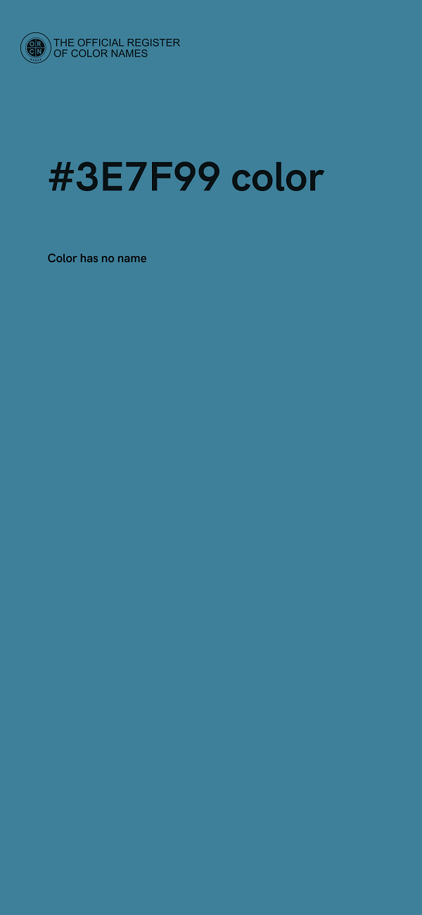 #3E7F99 color image
