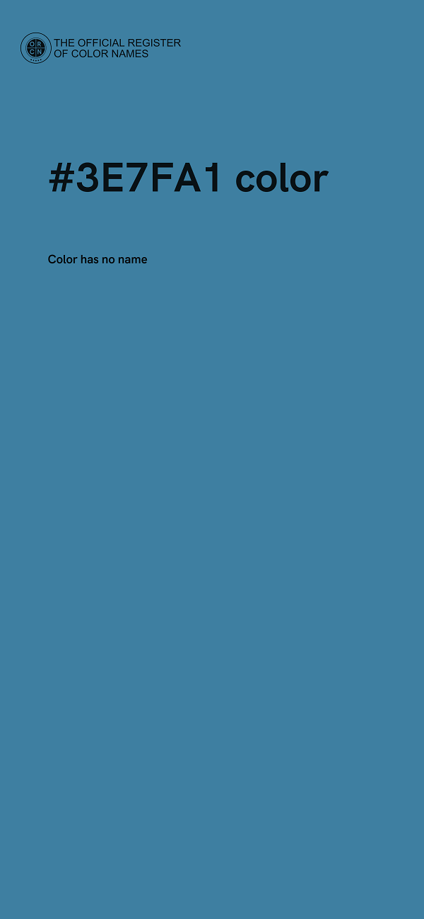 #3E7FA1 color image