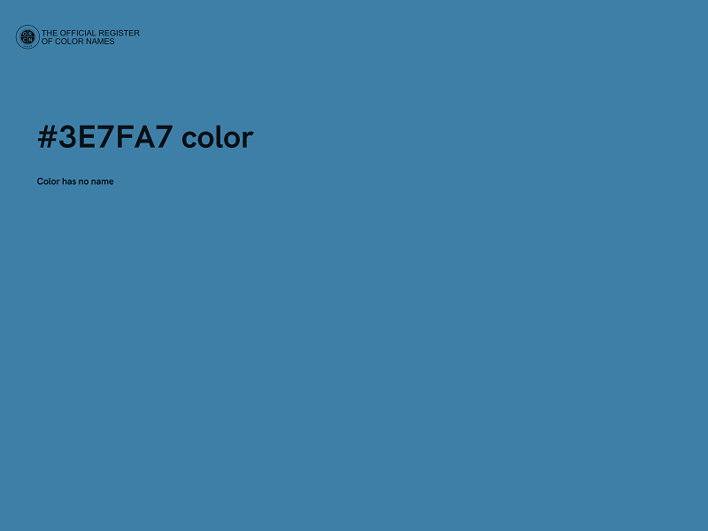 #3E7FA7 color image