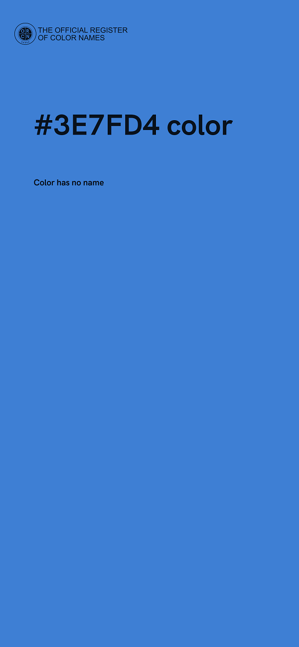 #3E7FD4 color image