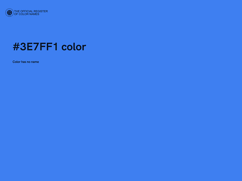 #3E7FF1 color image
