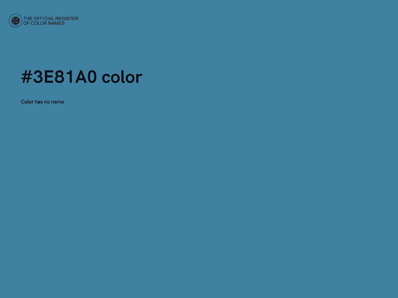 #3E81A0 color image