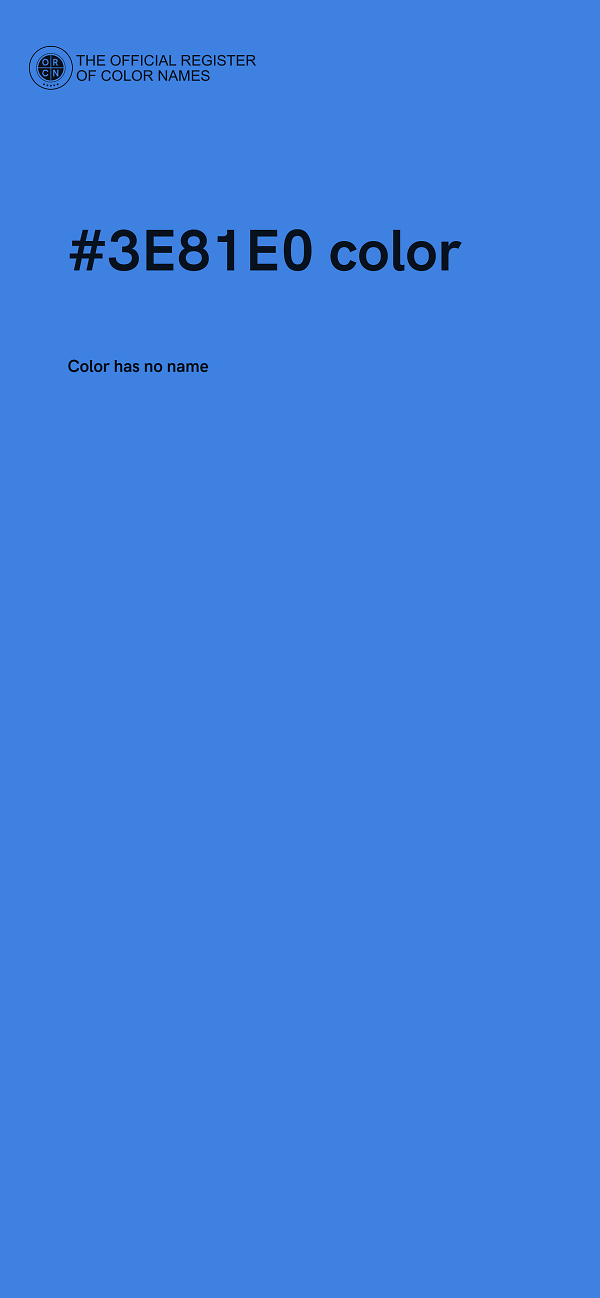 #3E81E0 color image