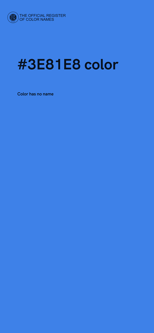#3E81E8 color image