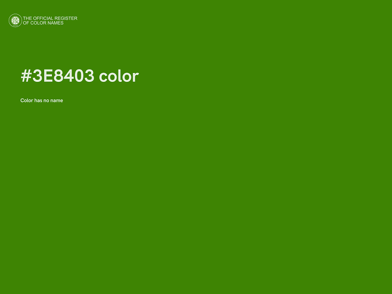 #3E8403 color image