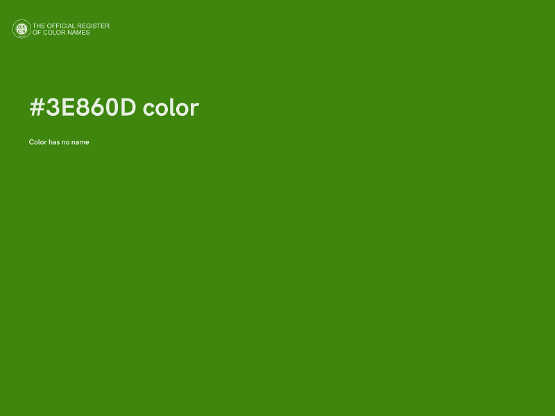 #3E860D color image