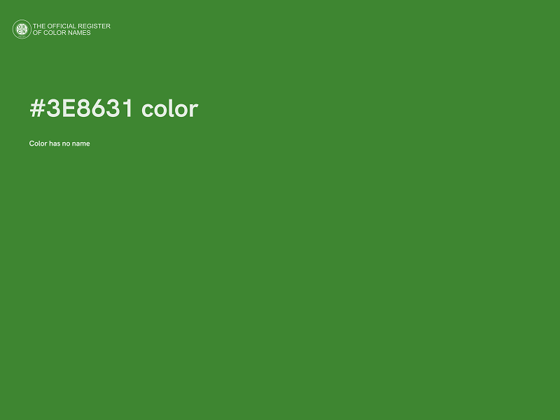 #3E8631 color image