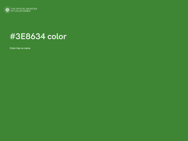 #3E8634 color image