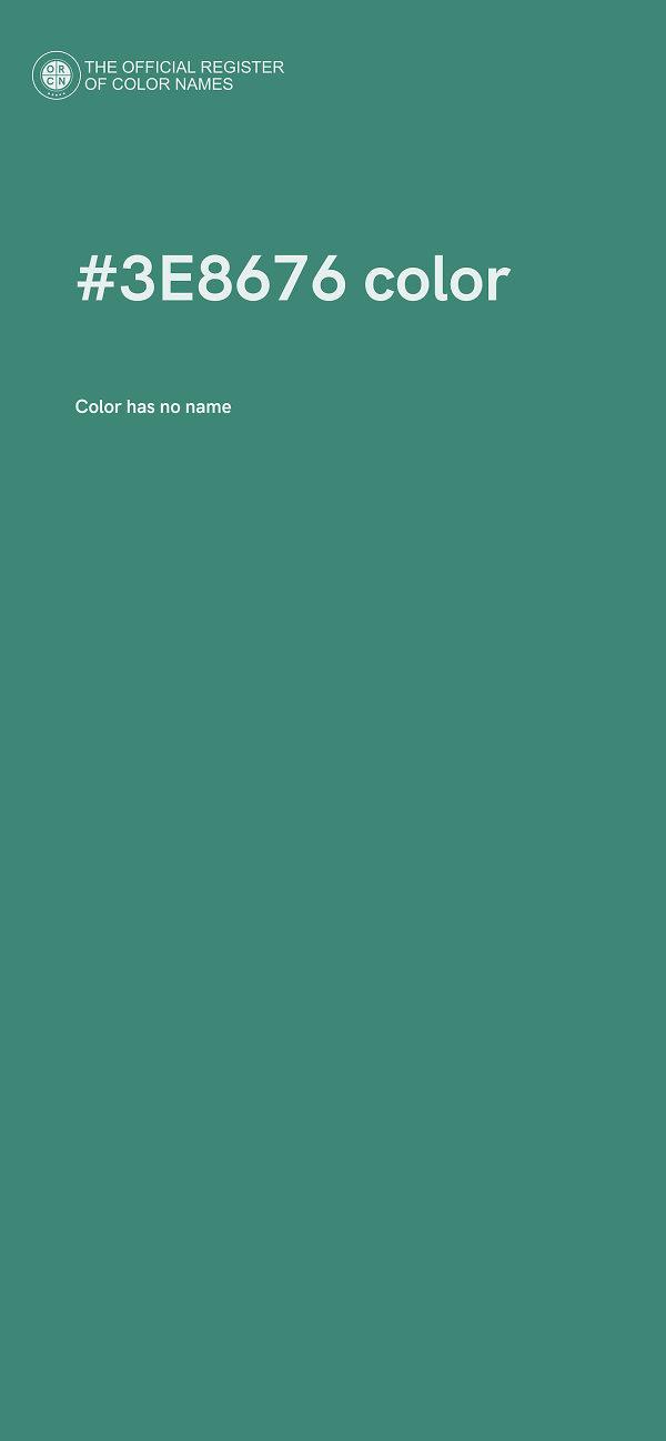 #3E8676 color image