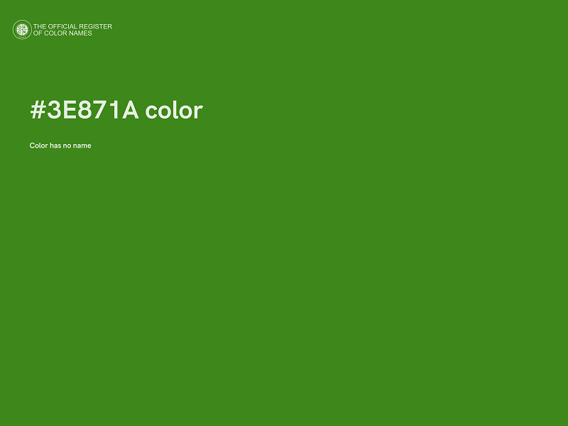 #3E871A color image