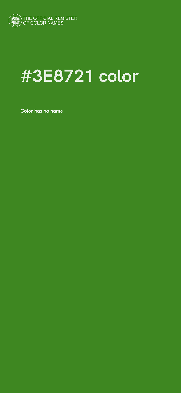 #3E8721 color image
