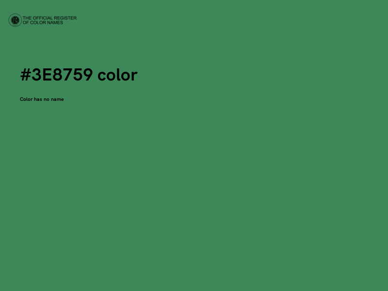 #3E8759 color image