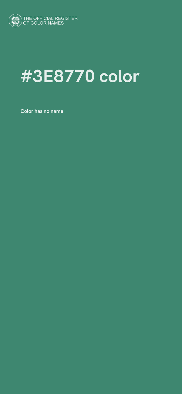 #3E8770 color image