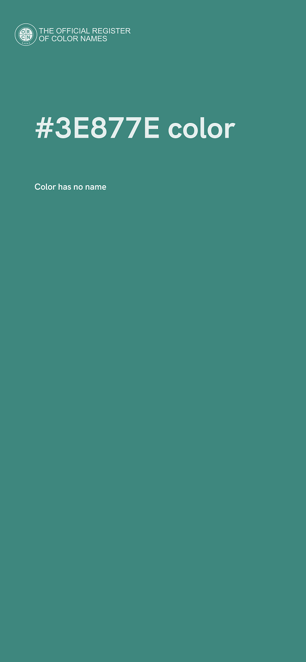 #3E877E color image