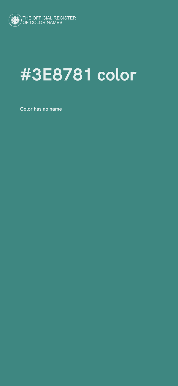 #3E8781 color image