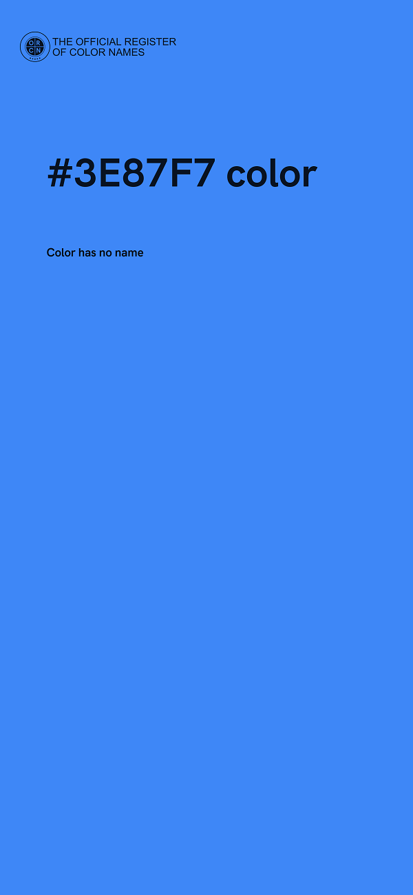#3E87F7 color image