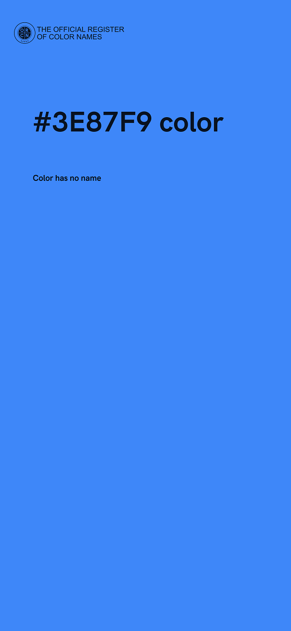#3E87F9 color image