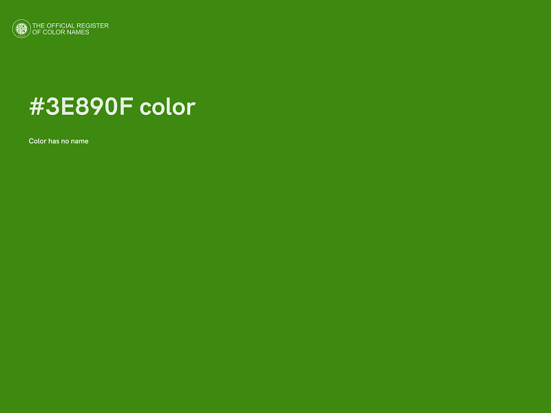 #3E890F color image