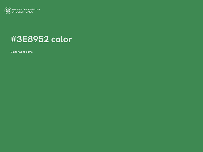 #3E8952 color image