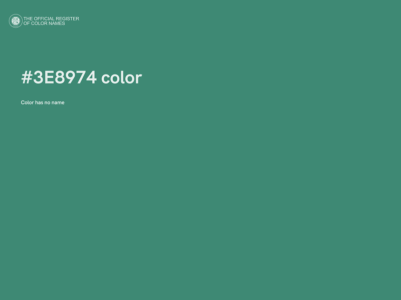 #3E8974 color image