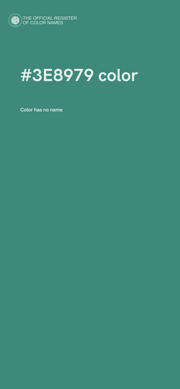 #3E8979 color image