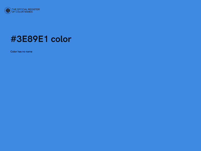 #3E89E1 color image