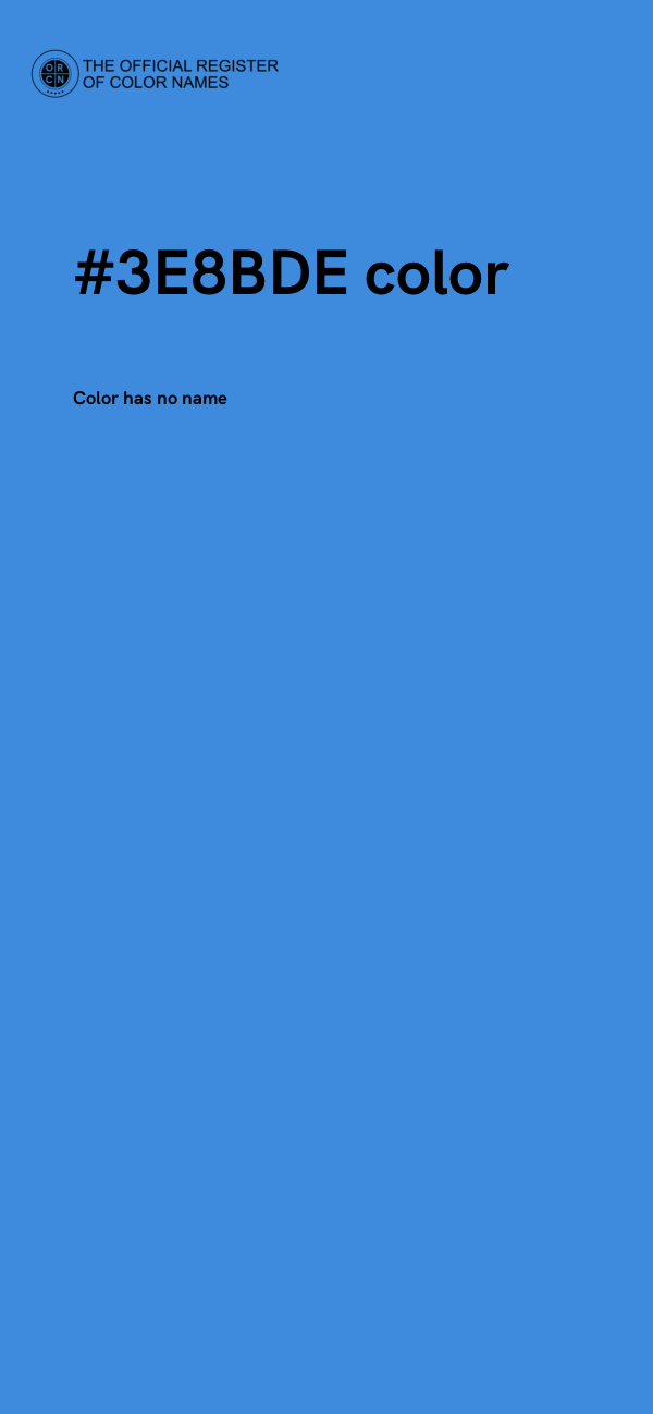 #3E8BDE color image