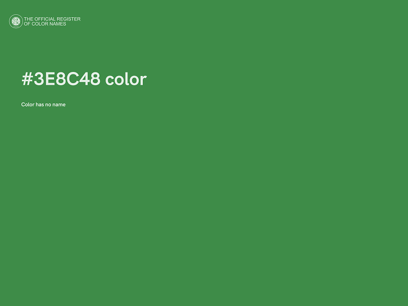 #3E8C48 color image