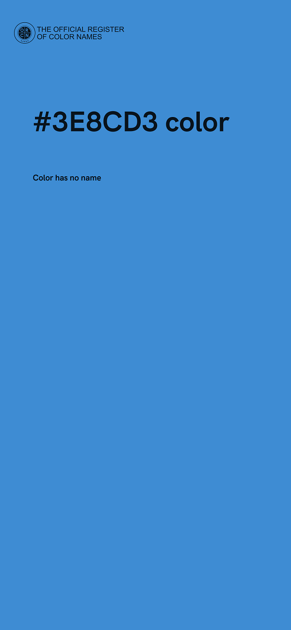 #3E8CD3 color image