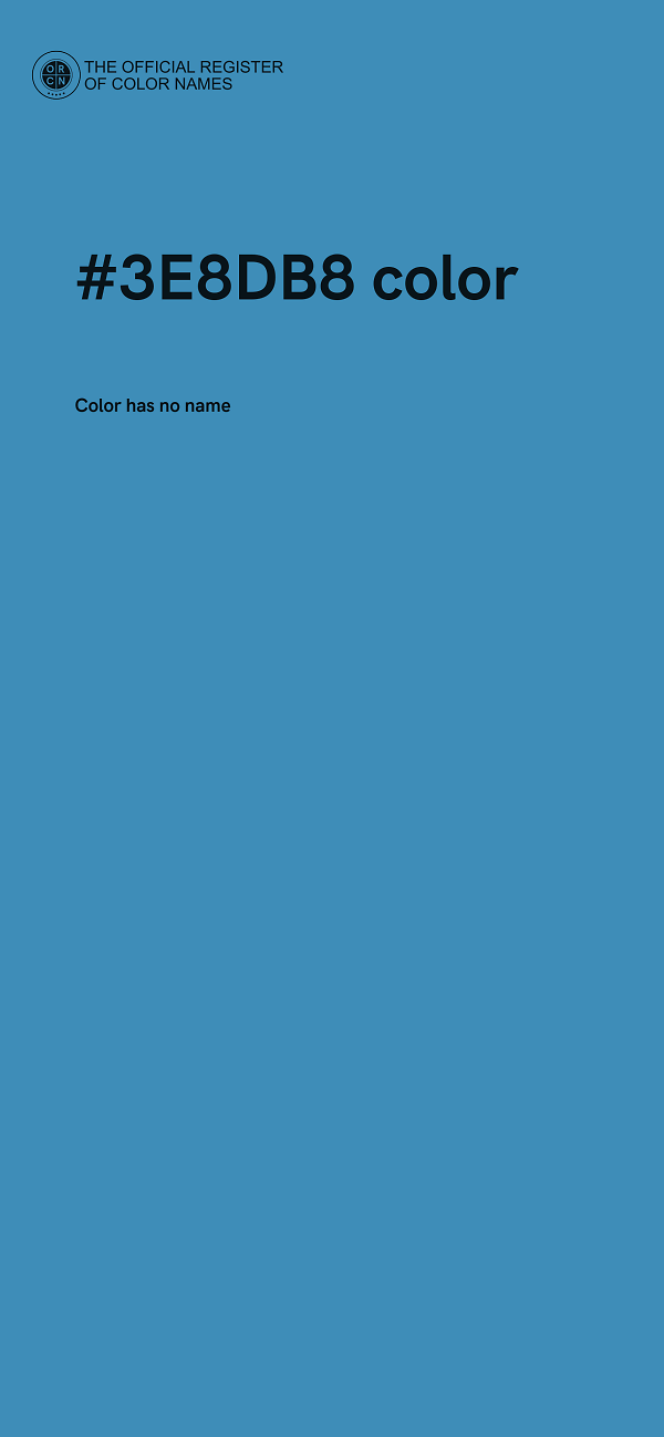 #3E8DB8 color image
