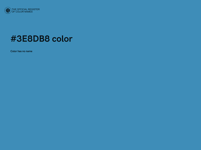 #3E8DB8 color image