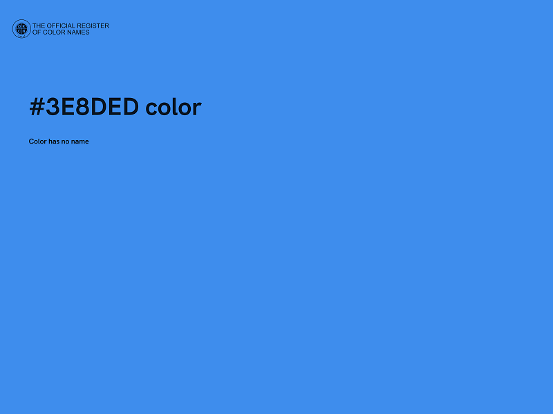 #3E8DED color image