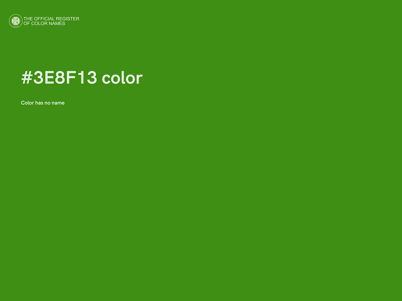 #3E8F13 color image