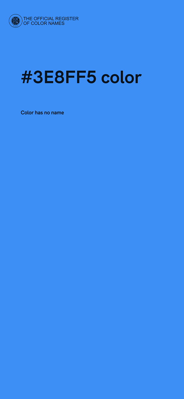 #3E8FF5 color image