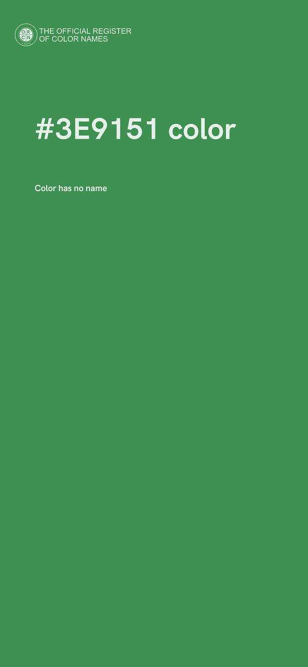 #3E9151 color image