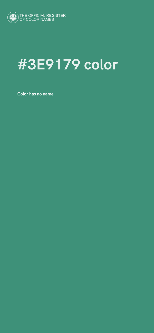 #3E9179 color image