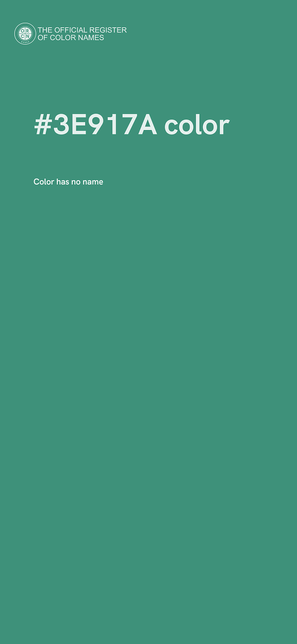 #3E917A color image