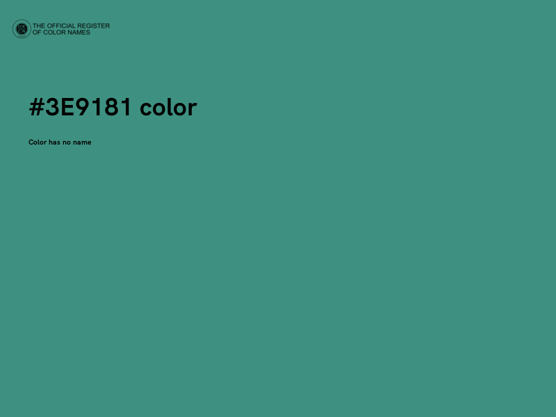 #3E9181 color image