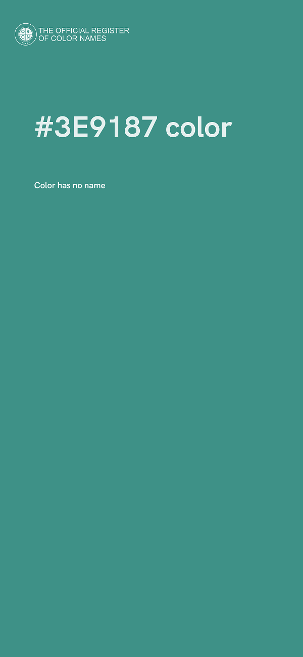 #3E9187 color image
