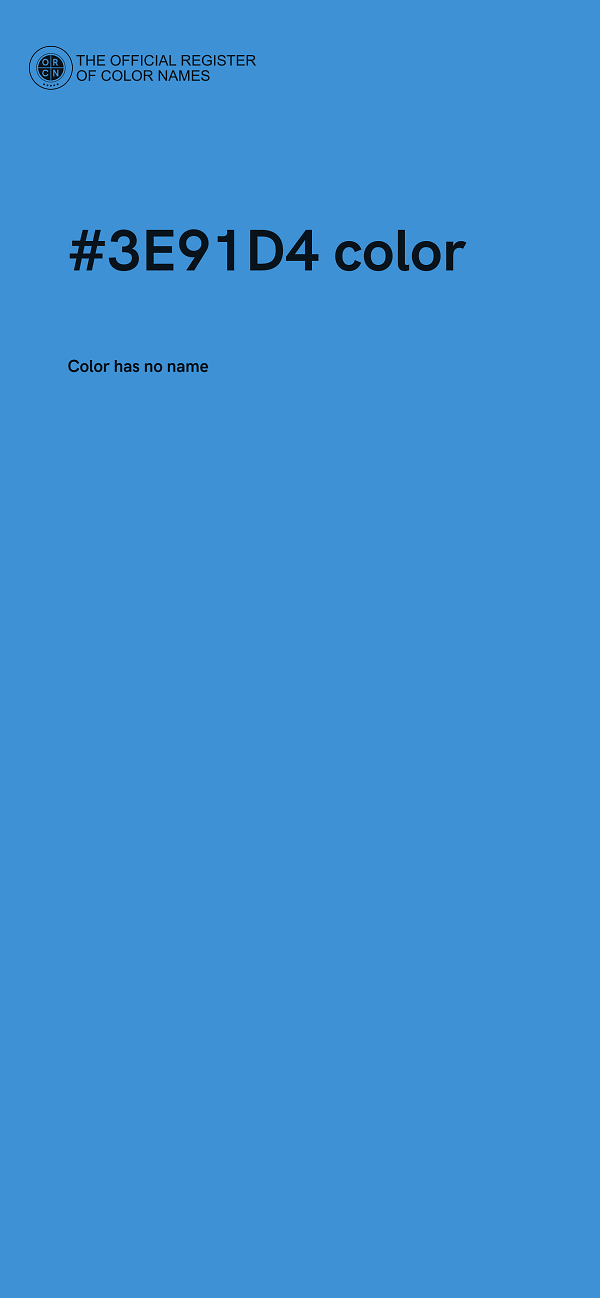 #3E91D4 color image