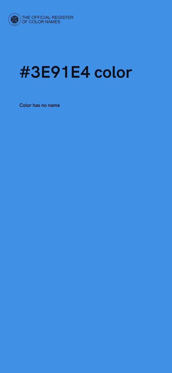 #3E91E4 color image