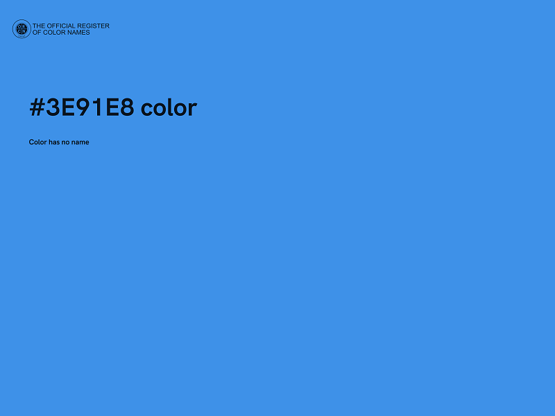 #3E91E8 color image