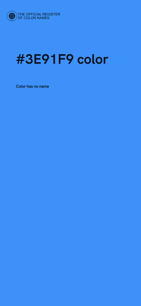 #3E91F9 color image