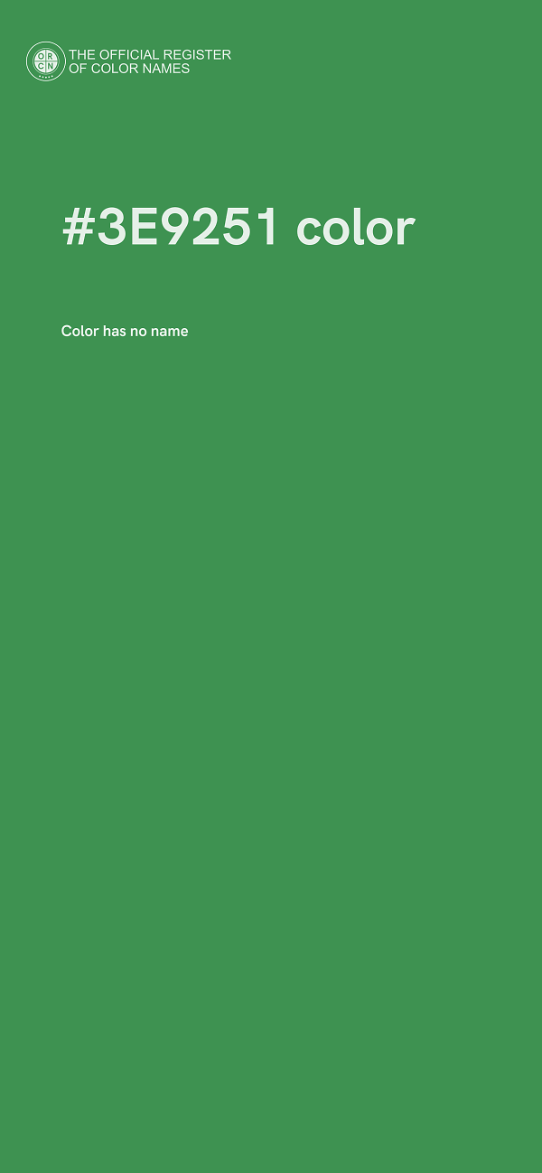 #3E9251 color image