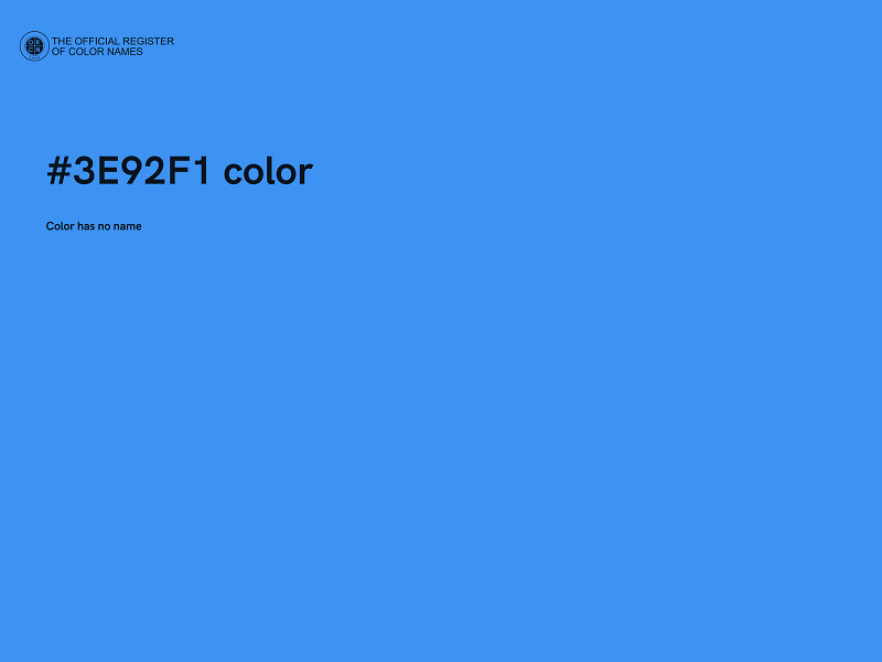 #3E92F1 color image